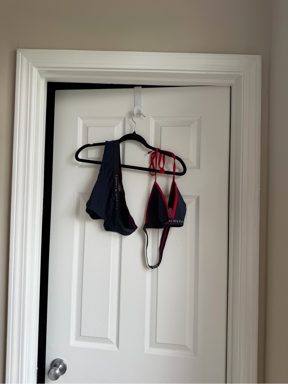Tommy Hilfiger Navy & Red Triangle Bikini Set